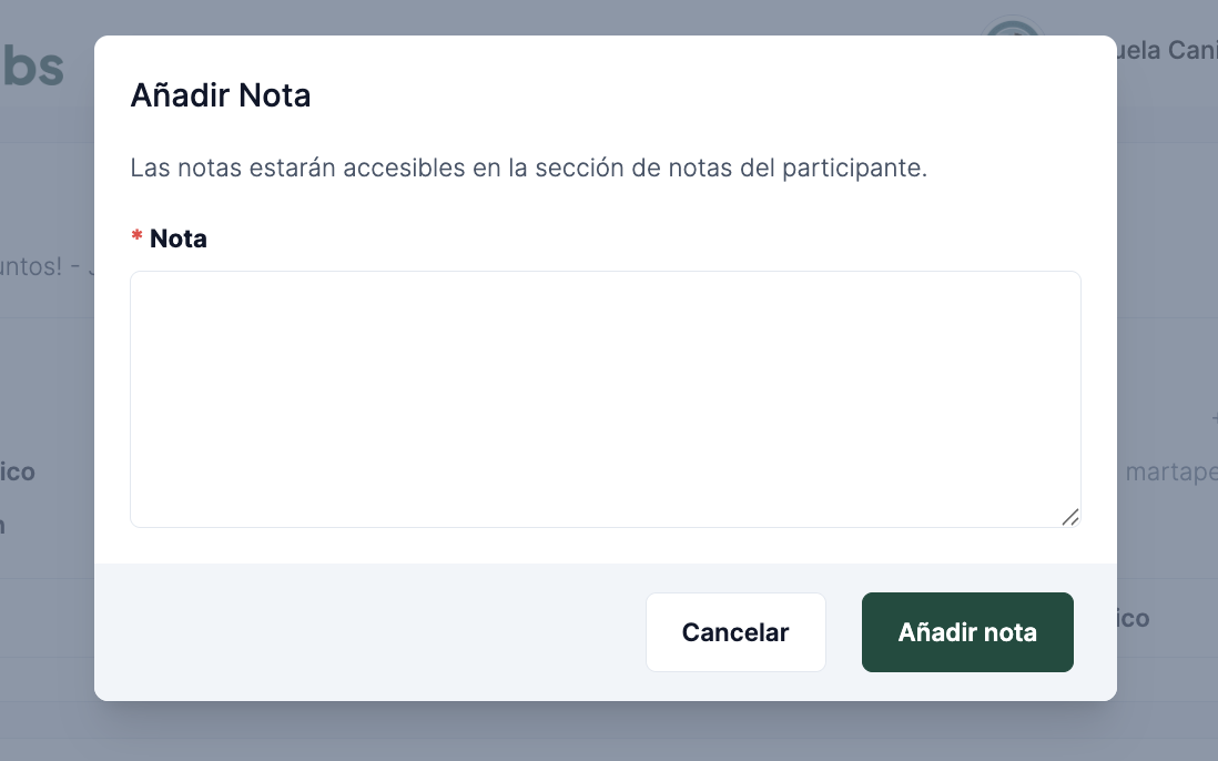 Detalles y Observaciones de los Asistentes