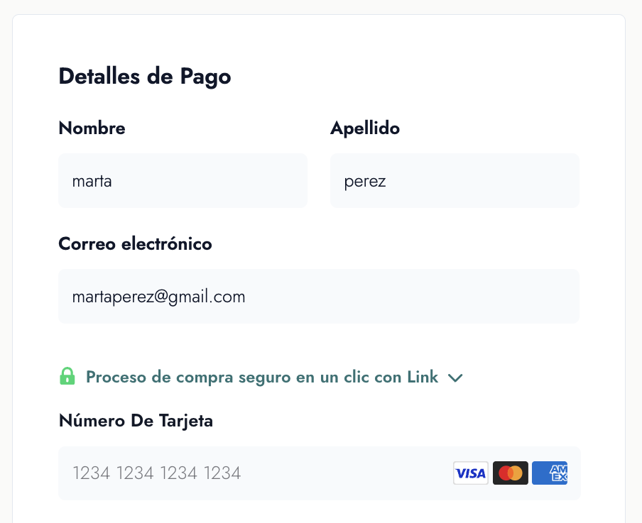 Proceso de pago sencillo y rápido