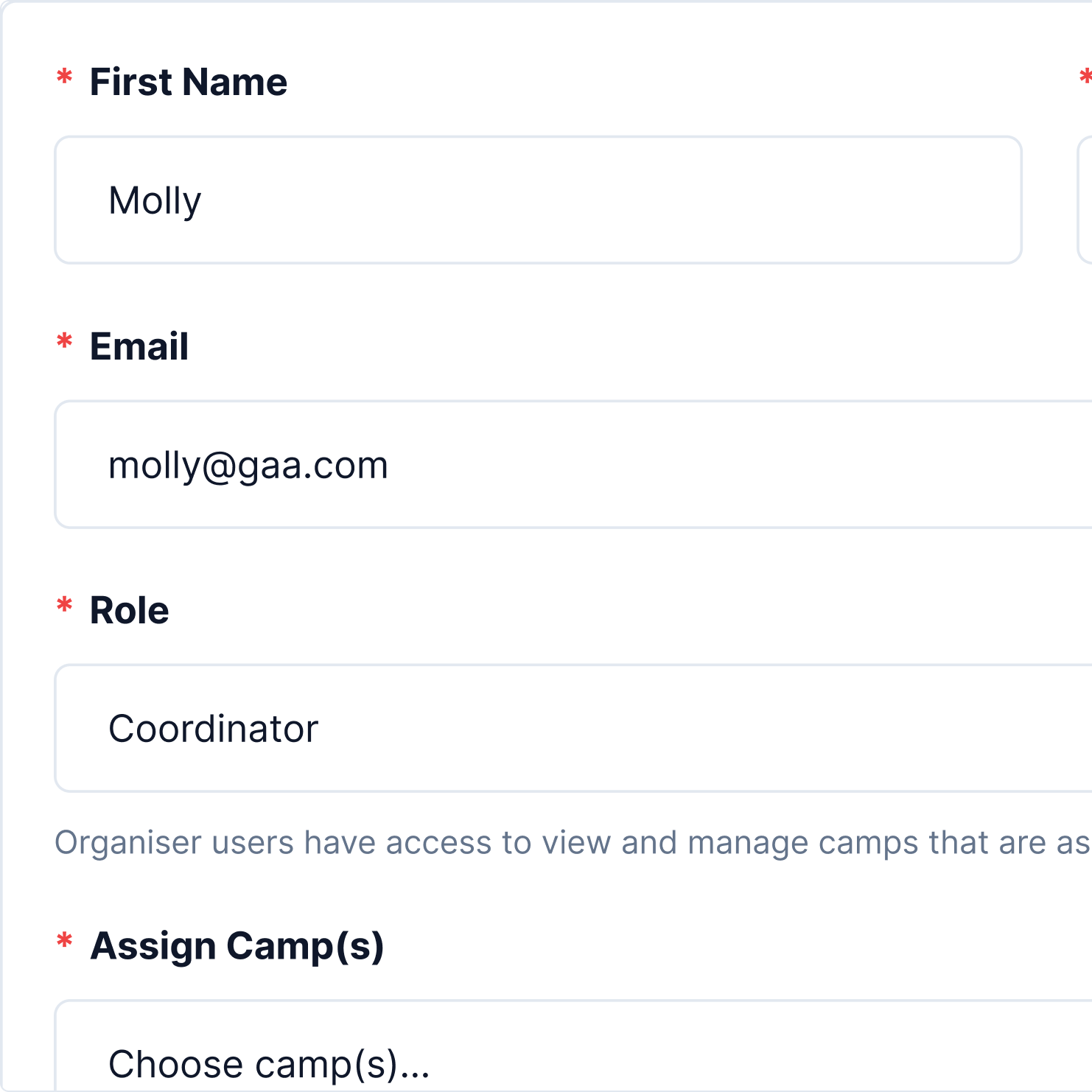 Acceso para el Equipo Organizador